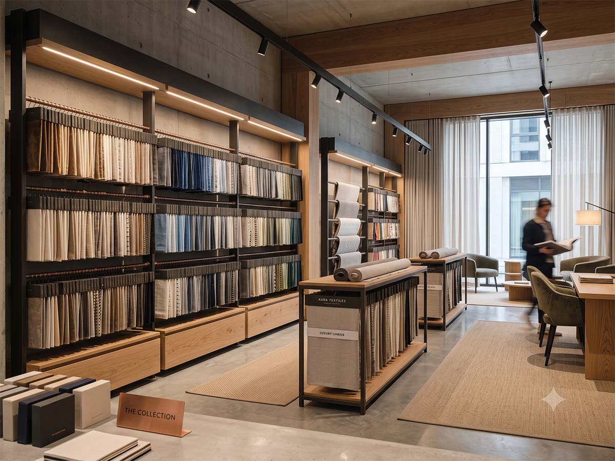 苏州市仿艺纺织有限公司面料展示厅与办公园区
